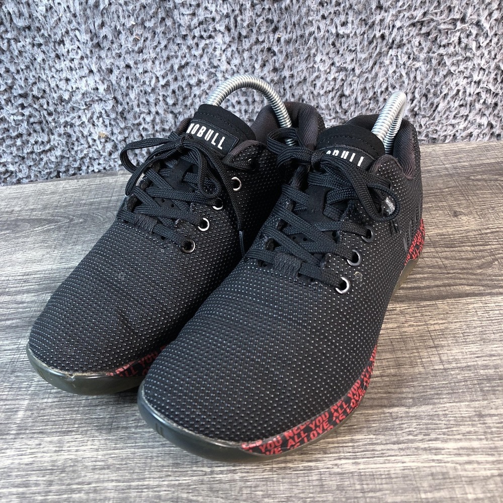 NOBULL Trainer Shoes Mens Size 8 Black All You Need Is Love‎ Athletic CrossFit